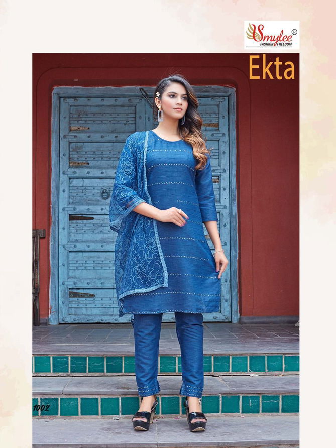 Smylee Ekta Fancy Ethnic Wear Heavy Rayon Ready Made Collection